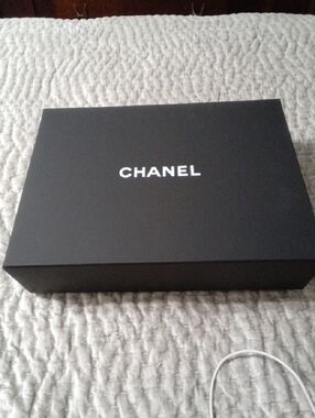 CHANEL Black and White Logo Gift Box
